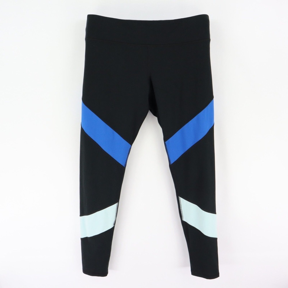 c9 by Champion Activewear Leggings Womens Size XXL Black Stripes Stretch Duo-Dry